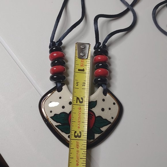 Vintage Red Apple Pendant Necklace - Picture 10 of 14